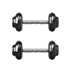 workout/gym equipment: barbell isolated on white background
