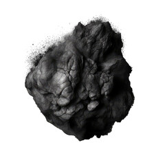 mineral charcoal isolated on white