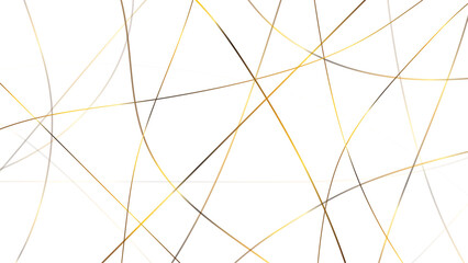 Asymmetrical texture with random chaotic lines. Chaotic pattern for your amazing design. Golden abstract geometric pattern. Vector illustration - obrazy, fototapety, plakaty