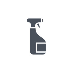 Vector sign of the spray bottle symbol isolated on a white background. icon color editable.