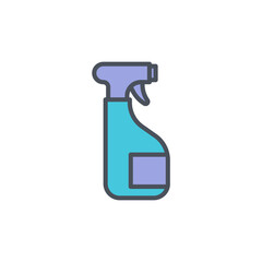 Vector sign of the spray bottle symbol isolated on a white background. icon color editable.