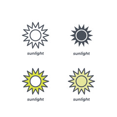Vector sign of the sunlight symbol isolated on a white background. icon color editable.