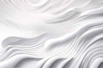 Dynamic Wavy White Wallpaper with Soft Texture on Abstract Background. Abstract white fabric wave background