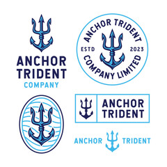 Anchor Trident illustration of a set of symbols