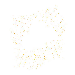 Vector gold glitter texture isolated on white background. golden dots background
