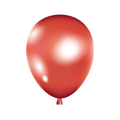 Vector red realistic balloon on white vector illustration