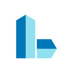 Monogram L design vector logo. Monogram initial letter mark L logo design. Monogram design vector logo. Monogram initial letter mark L logo design. Simple L monogram