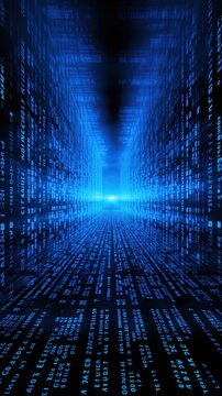 Digital Binary Programming Functions with Blue color