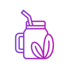 Obraz premium Smoothie Icon Vector Design, Healthy Drink Illustration