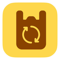 Fototapeta premium Editable biodegradable bag, plastic, trash vector icon. Environment, ecology, eco-friendly. Part of a big icon set family. Perfect for web and app interfaces, presentations, infographics, etc