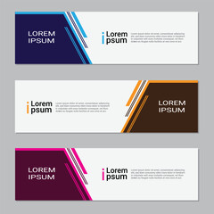 Vector abstract design banner 
template for websites. Set of web banner templates. Abstract social media cover design. Horizontal header background. 