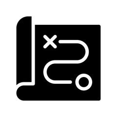 Fototapeta premium treasure map glyph icon