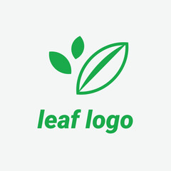 Green Leaves icon vector isolated on white background.