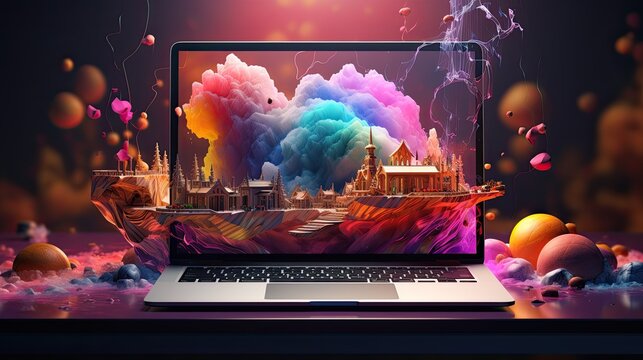 Creative visual of software and app for gadget applications. User experience Design concept.