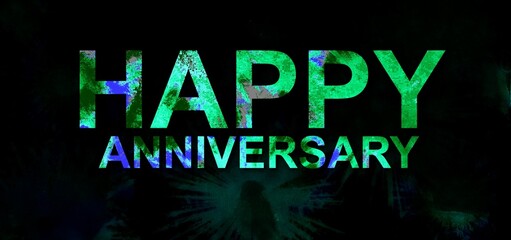 HAPPY anniversary dynamic style beautiful and colorful design 