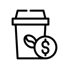 coffee cup line icon