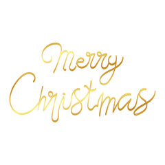 Merry Christmas Gold Lettering