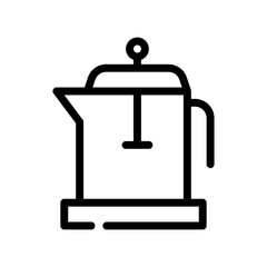 french press line icon