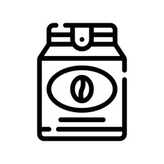 coffee bag line icon