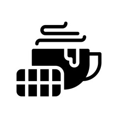 hot chocolate glyph icon