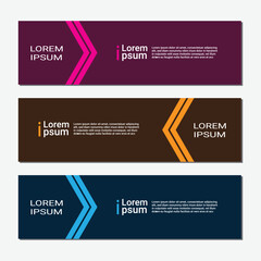 Vector abstract design web Banner template background.