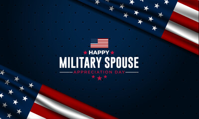 Military Spouse Appreciation Day Background Vector Illustration 
