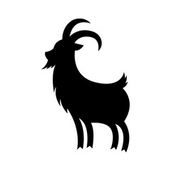 Vector goat icon logo template goat silhouette icon vector template