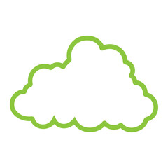 Simple Icon Illustration of Cloud with Line Style. Vector SVG