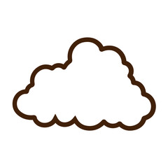 Simple Icon Illustration of Cloud with Line Style. Vector SVG