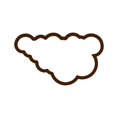 Simple Icon Illustration of Cloud with Line Style. Vector SVG