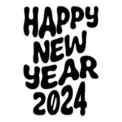 Happy New Year 2024 Svg