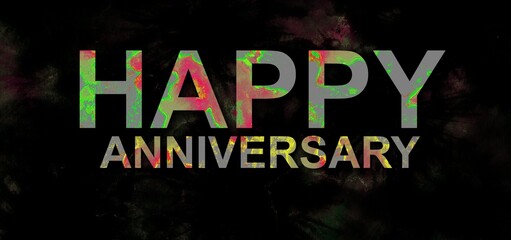 HAPPY anniversary dynamic style beautiful and colorful design 