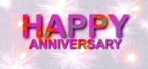 HAPPY anniversary dynamic style beautiful and colorful design 