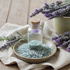 Obraz na płótnie Canvas lavender salt and lavender
