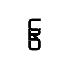 cro lettering initial monogram logo design
