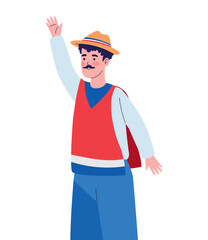 chile man with chamanto