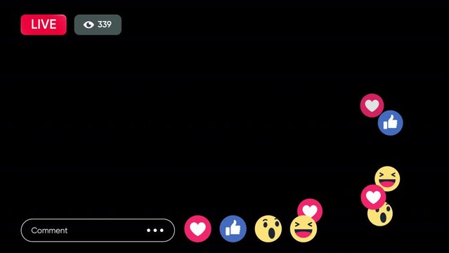 Social Media Live Screen Animation HD On Alpha