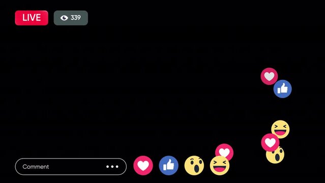 Social Media Live Screen Animation 4K On Alpha
