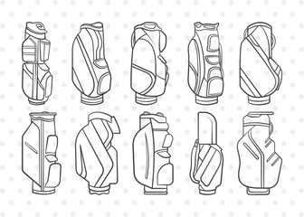 Golf Cart Bag SVG, Bag Clipart, Sports Svg, Golfing Svg, Golf Bag Svg, Sports Lover Svg, Golf Lover Svg, Golf Bag Bundle