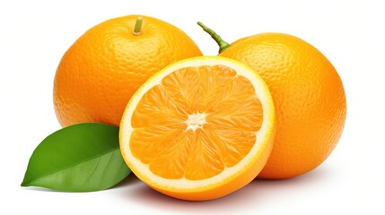 Slicing fresh orange fruit