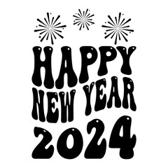 Happy New Year 2024 Svg