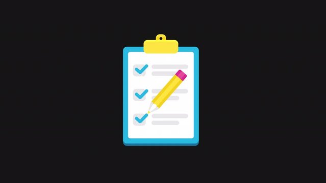 Checklist Animation 4K On Alpha