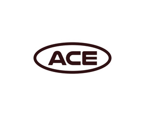 ACE logo design vector template