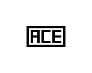 ACE logo design vector template
