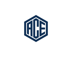 ACE logo design vector template