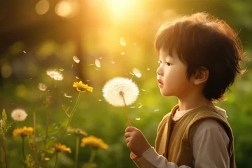  child blowing dandelion © 효섭 이