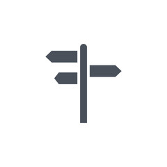 Vector sign of the direction signs symbol isolated on a white background. icon color editable.