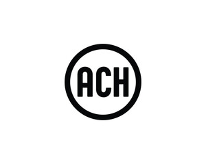 ACH logo design vector template