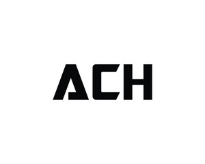 ACH logo design vector template