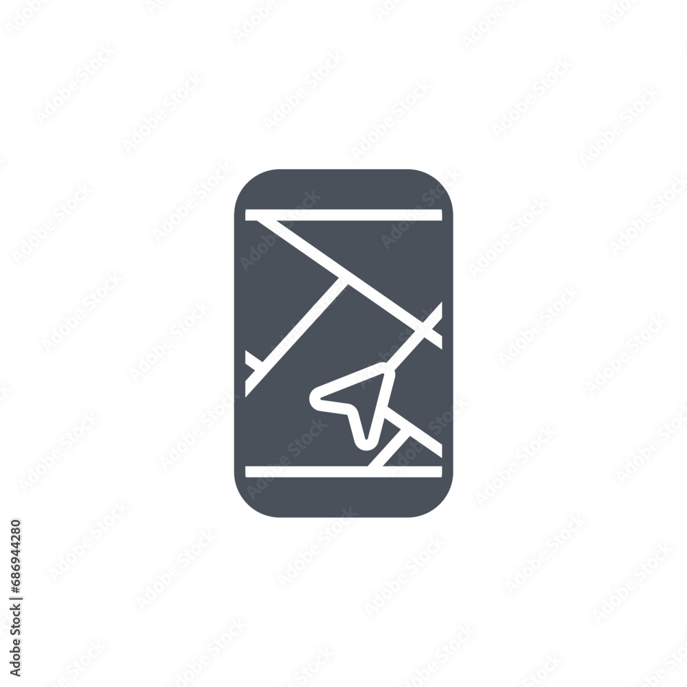 Poster vector sign of the navigator symbol isolated on a white background. icon color editable.